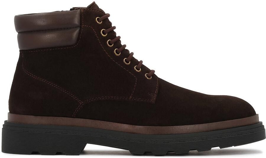 Kazar Brown suede boots with soft collar
