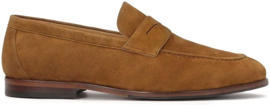 Kazar Bruin suède minimalistische loafers