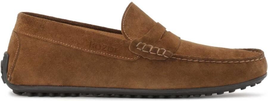 Kazar Bruine suède mocassins op een comfortabele zool.Dit product valt groot uit.