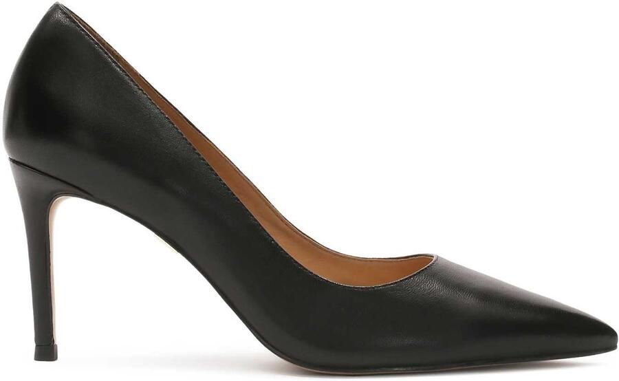 Kazar Klassieke zwarte natuurlederen stiletto's Black Dames