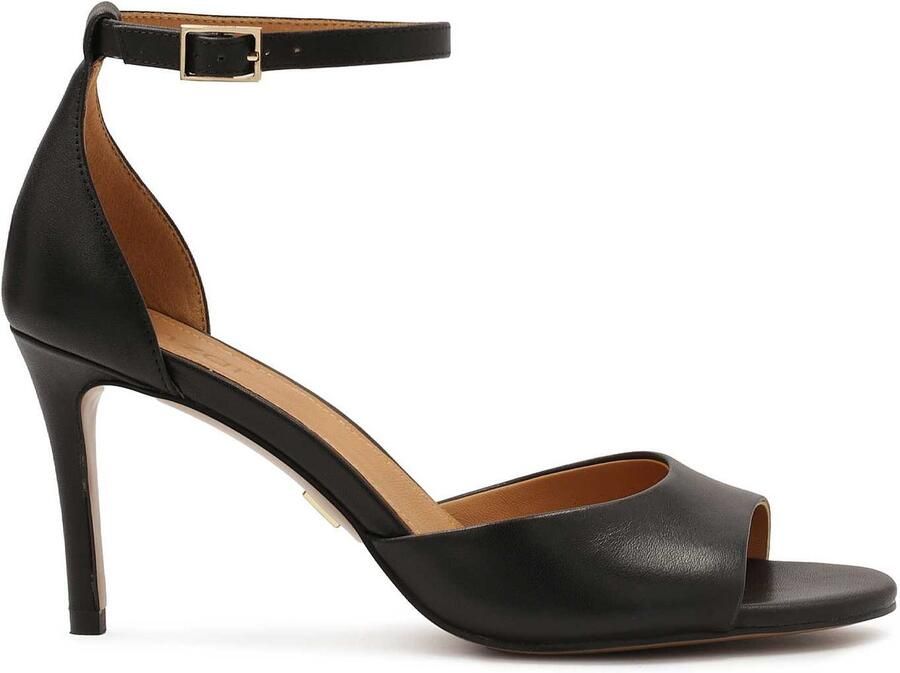 Kazar Klassieke zwarte sandalen met volledige hak