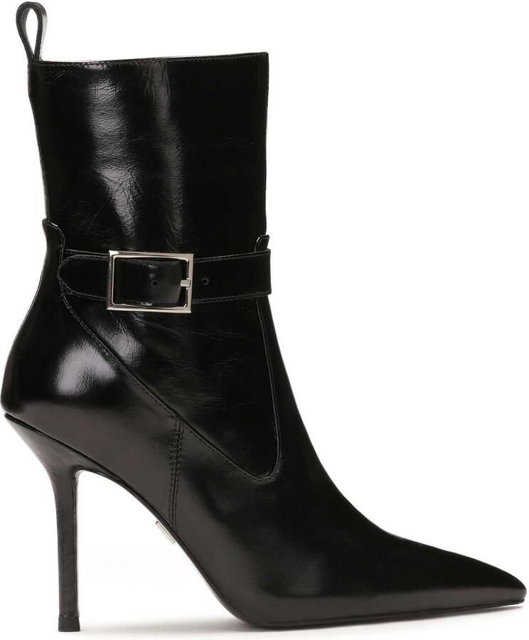 Kazar Elegant black boots on a thin stiletto heel