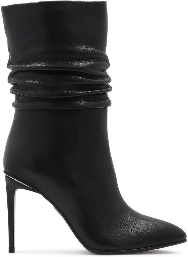 Kazar Elegant black boots with creased upper