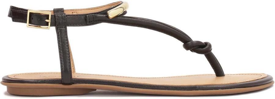 Kazar Flat flip flop sandals with metal embellishment