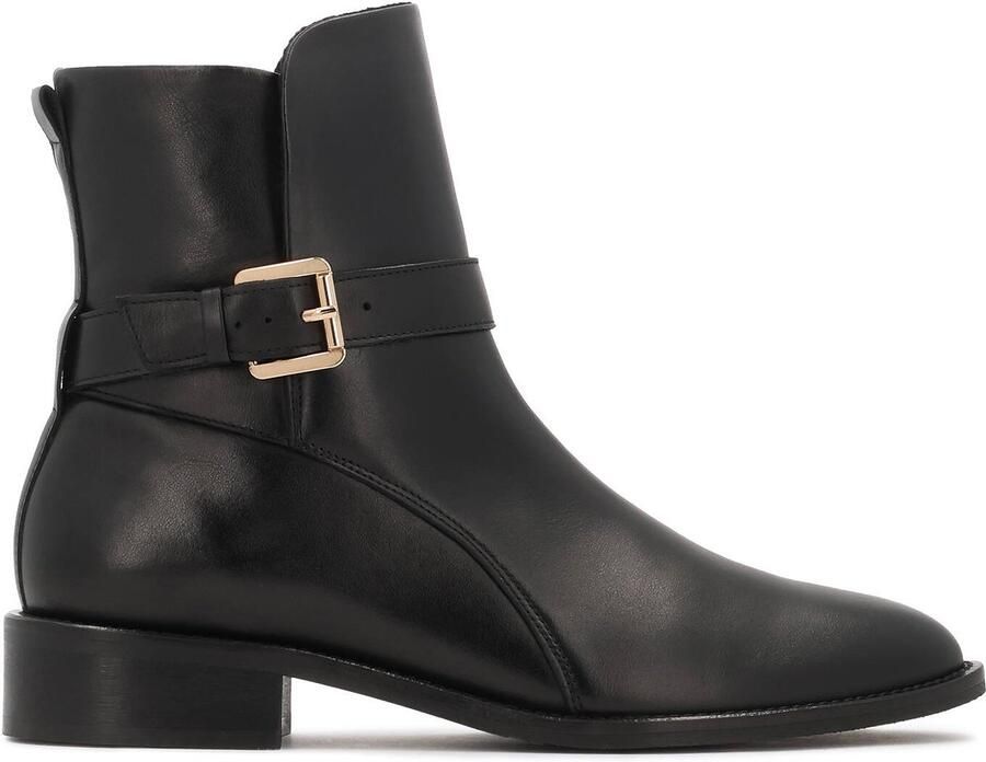 Kazar Flat leather boots with strap