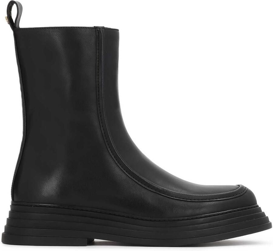 Kazar Flat leather boots with zipper