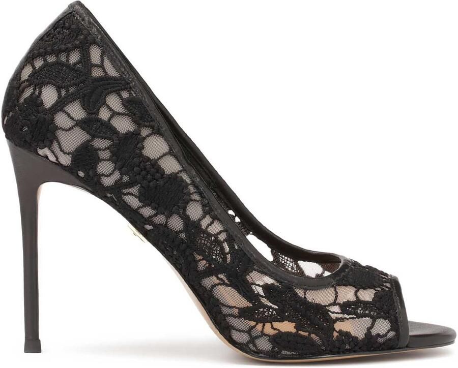 Kazar Lace peep toe pumps