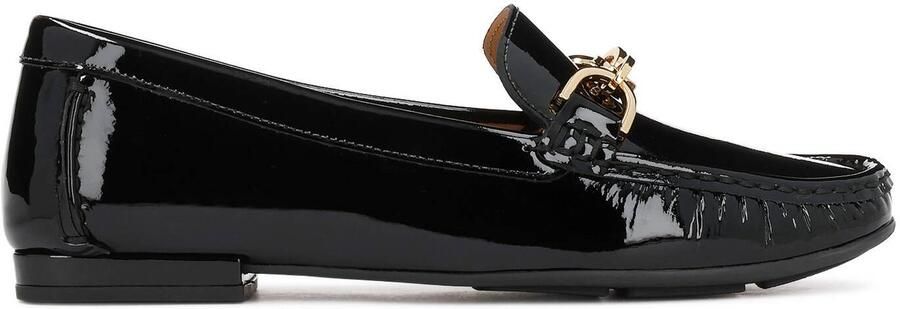 Kazar Lacquered black moccasins
