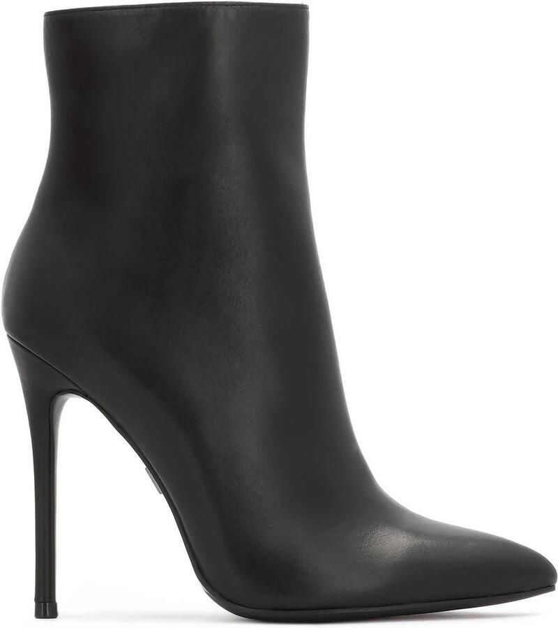Kazar Leather black boots on a slender stiletto heel