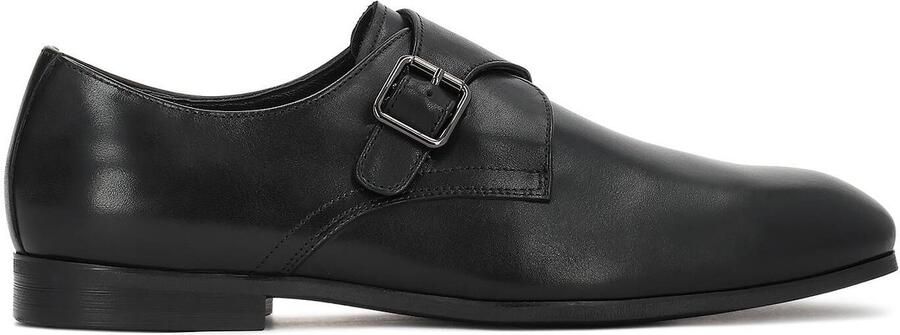 Kazar Leather black monk shoes