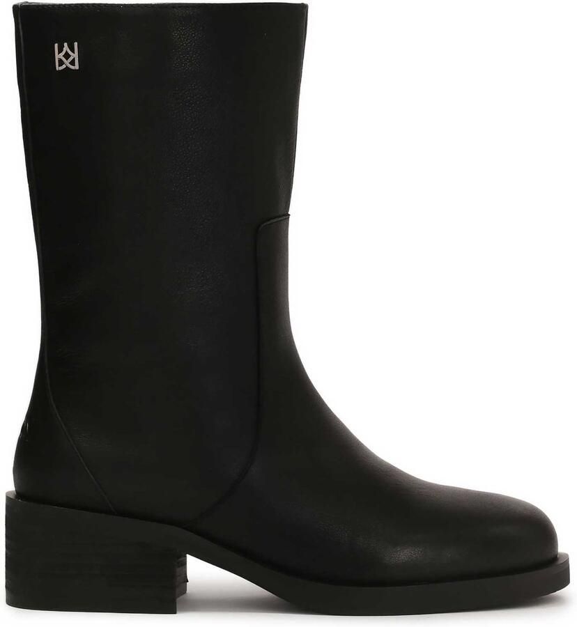 Kazar Leren laarzen met een slip-on brede bovenkant