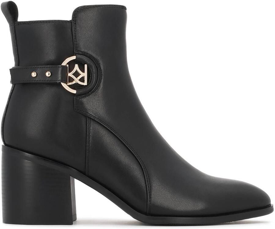 Kazar Leather boots with a wide heel