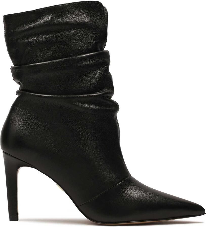 Kazar Leather boots with crinkle upper
