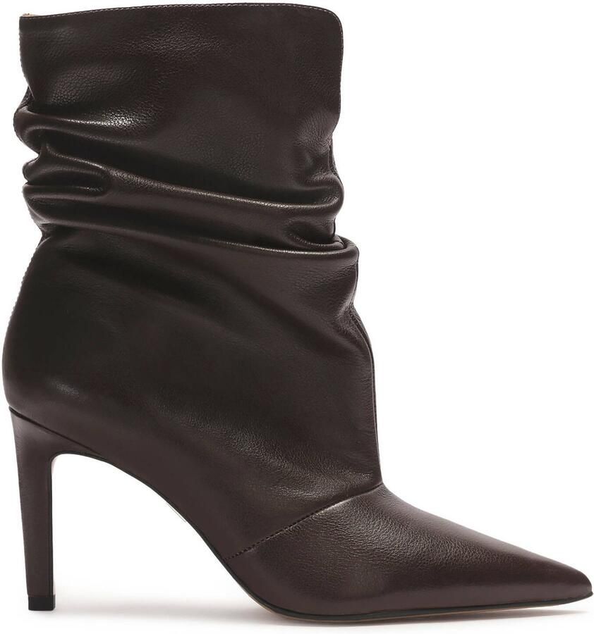 Kazar Leather boots with crinkle upper