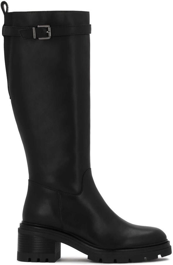 Kazar Leather boots with wide heels