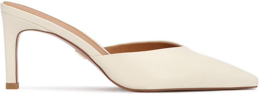 Kazar Leather mules with built-in front