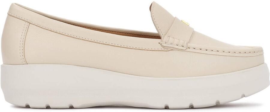 Kazar Leather slip-on shoes with thick sole