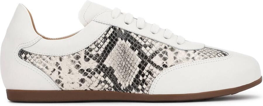 Kazar Leather sneakers with snakeskin inserts