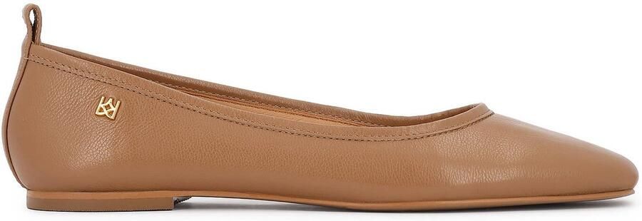 Kazar Light brown leather ballerinas