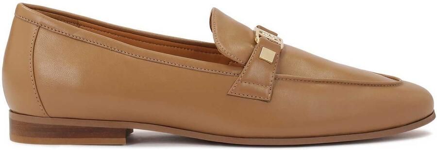 Kazar Lichtbruine leren halfschoenen voor vrouwen