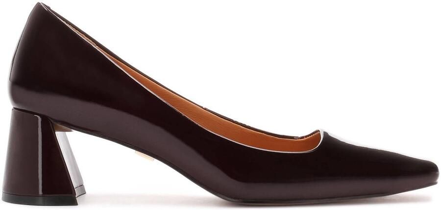 Kazar Maroon patent leather pumps