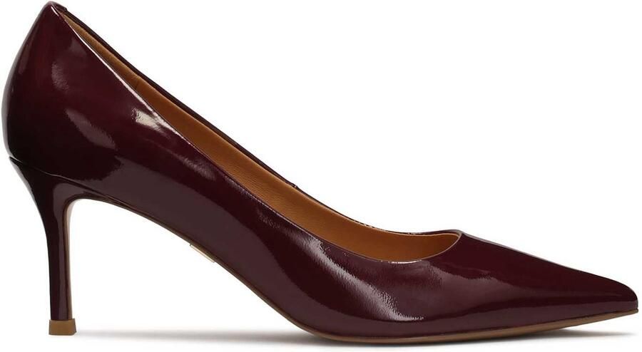 Kazar Maroon patent leather pumps