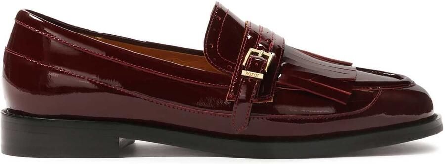 Kazar Maroon patent leather shoes with tassels