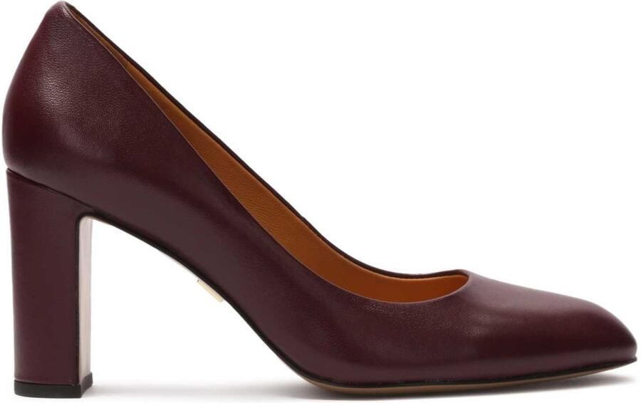 Kazar Maroon pumps with rounded noses