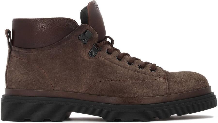 Kazar Bruine suède laarzen voor heren met leren kraag