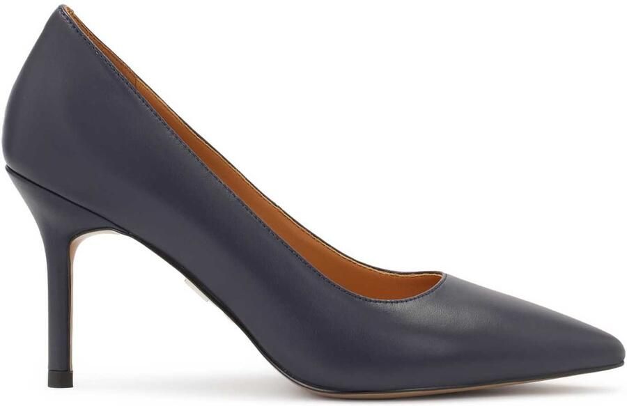 Kazar Navy blue smooth leather pumps