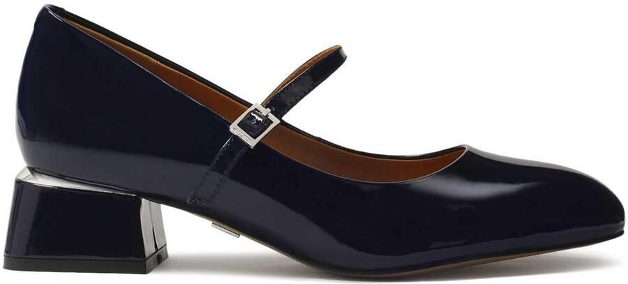 Kazar Navy blue strappy pumps
