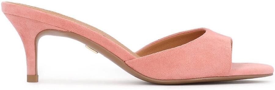 Kazar Pink suede mules