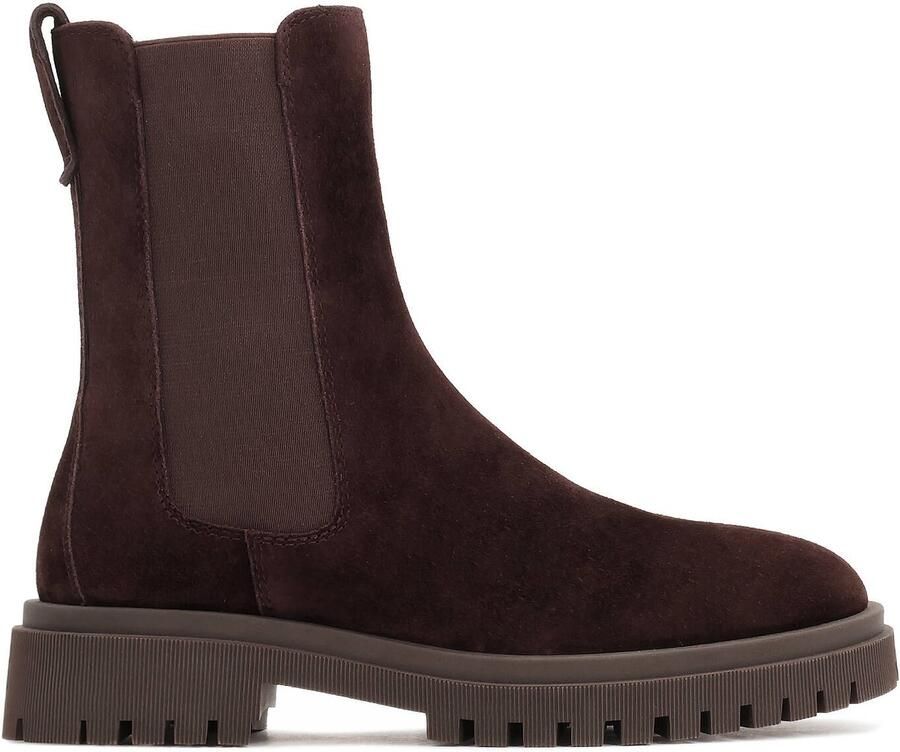 Kazar Slip-on suede boots in brown color