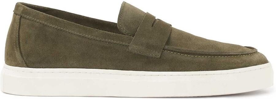 Kazar Slip-on suede sneakers in khaki color