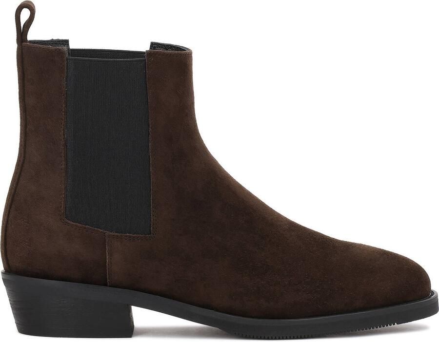 Kazar Suede boots with elastic inserts