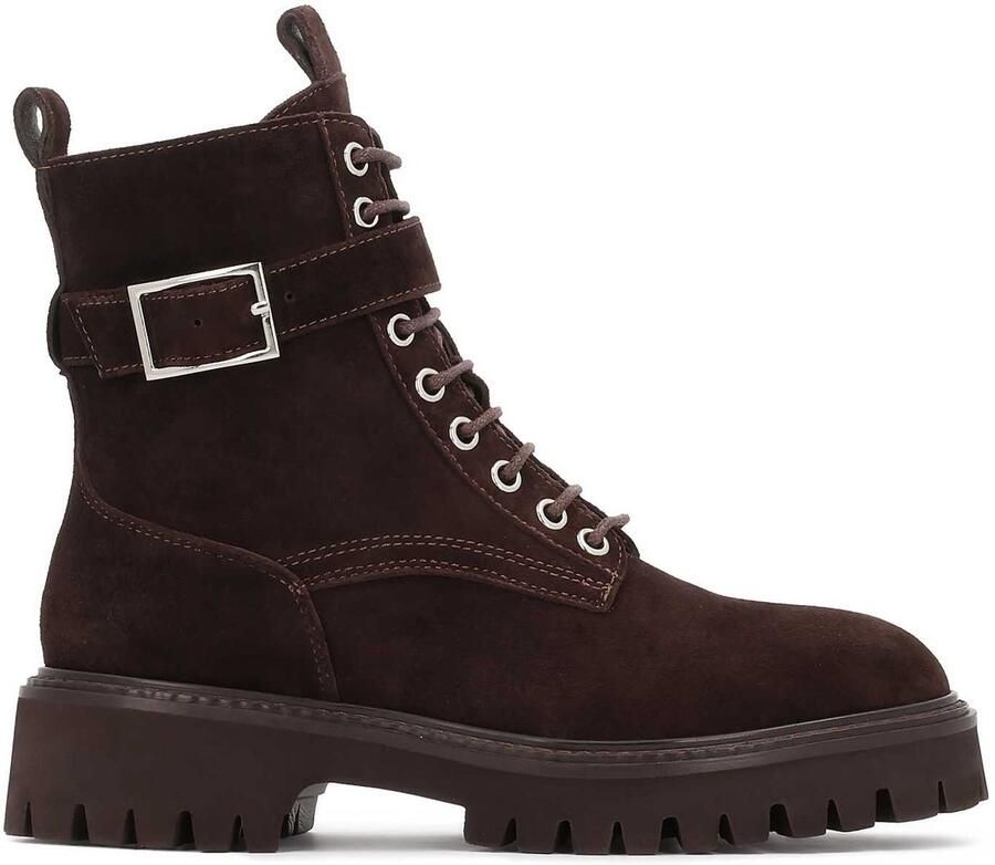 Kazar Suede boots with zipper and lacing