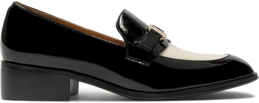Kazar Two-tone patent leather flat shoes