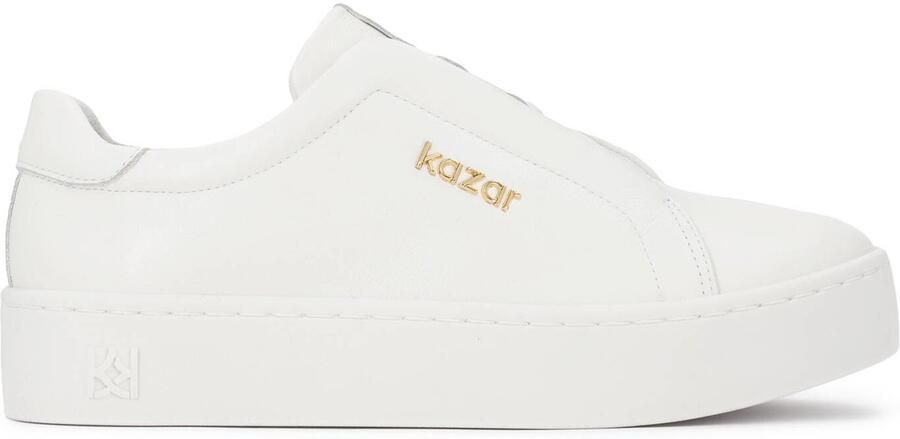 Kazar White leather sneakers on a simple sole