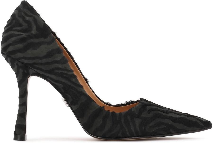 Kazar Zebra pattern leather pumps with bristles