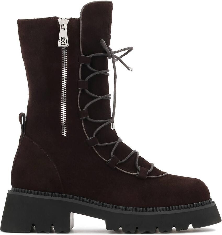 Kazar Zippered boots with decorative lacing