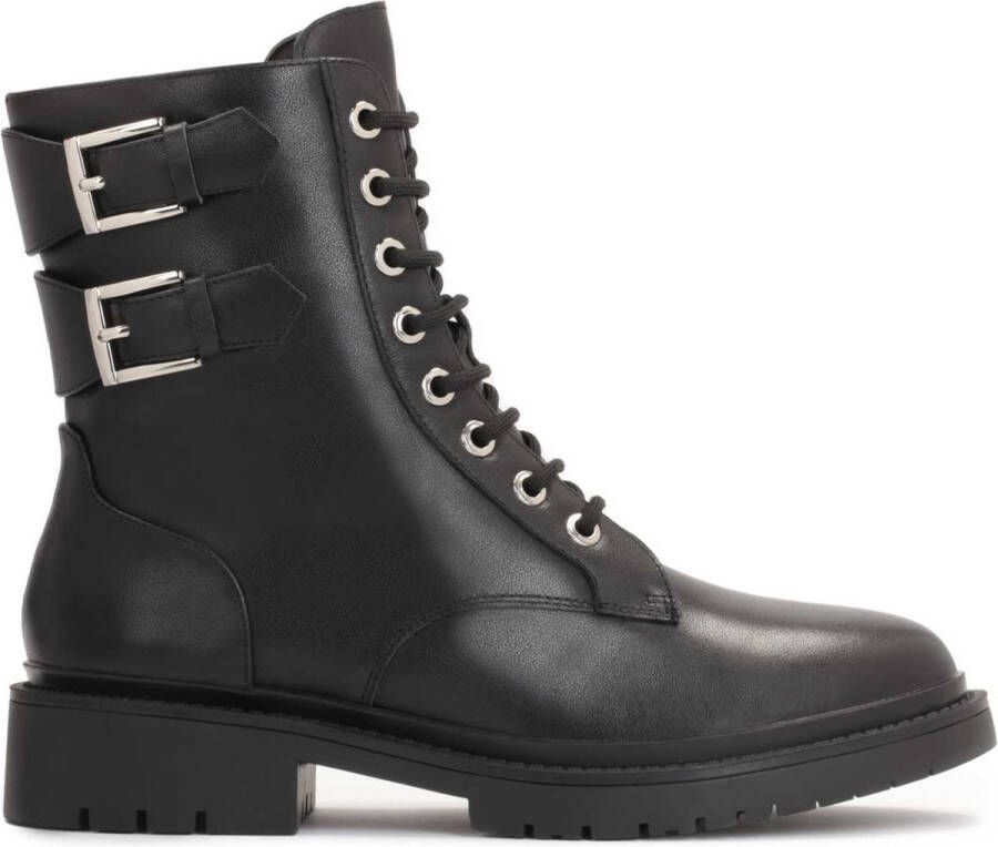 Kazar Klassieke platte dames enkellaarsjes met metalen gespen