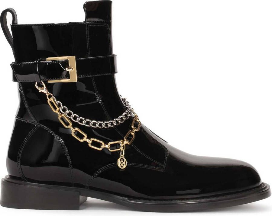Kazar Lacquered boots decorated with chains