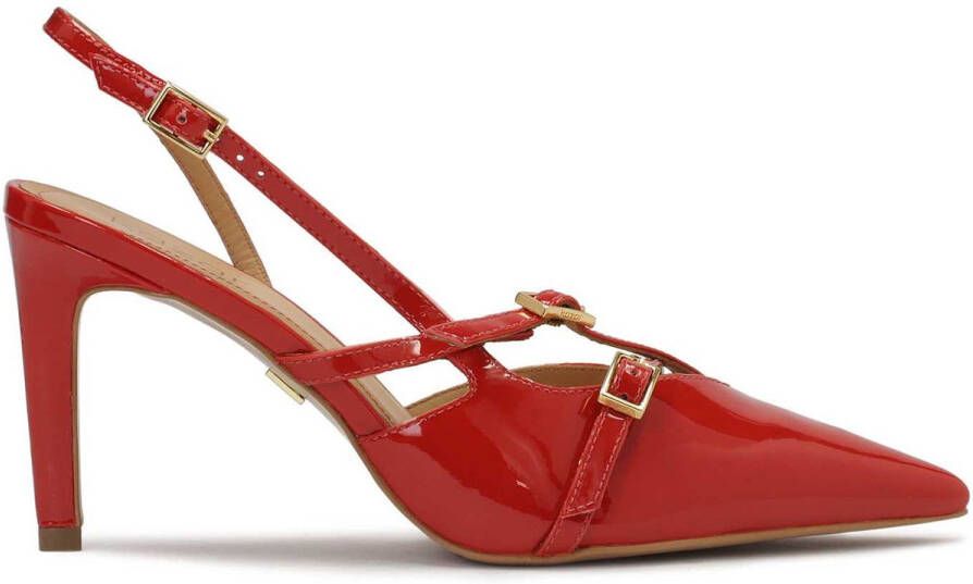 Kazar Gelakte rode slingback pumps Red Dames