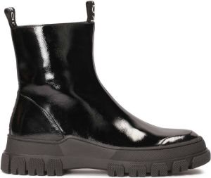 Kazar Lacquered zip-up boots