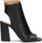 Kazar Leren peep-toe enkellaarsjes met een open neus en hiel - Thumbnail 1