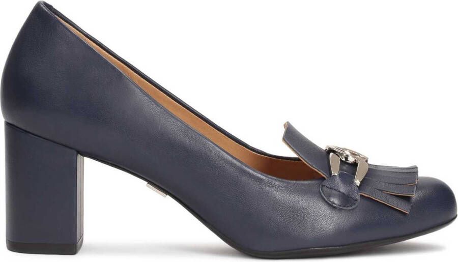 Kazar Leather pumps with a wide heel