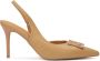 Kazar Leren pumps met open hiel Beige Dames - Thumbnail 1