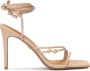 Kazar Leather sandals on a heel with a string wrapped around the ankle - Thumbnail 1
