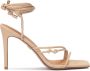 Kazar Leather sandals on a heel with a string wrapped around the ankle - Thumbnail 1