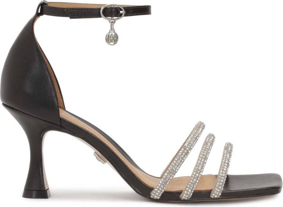 Kazar Leather sandals on a heel with shiny straps